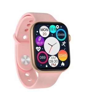 Unisex Smart Compatible for Android/iPhone with Wireless 5.3, HD Full Touch Screen, 100+ Sports Modes, Step Counter, Distance Tracker, Phone/SMS, USB- Smartwatch, Alloy Body & Silicone Strap, LED Flashlight, for Men & Women - 515mAh Battery